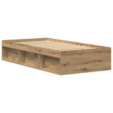 Bed Frame without Mattress Artisan Oak 75x190 cm Engineered Wood 3329310