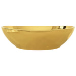 Wash Basin 40x33x13.5 cm Ceramic Gold 143474