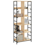 Bookshelf Sonoma Oak 78.5x33x188.5 cm Engineered Wood 835260