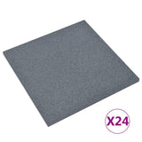 Fall Protection Tiles 24 pcs Rubber 50x50x3 cm Grey 3096598