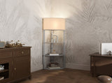 Corner Floor Lamp with Shelves, Tall Standing Lamps for Living Room, with Pull Chain Switch Bulb not T3398P342305