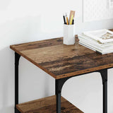 Desk with Shelf Old Wood 140 x 50 x 75 cm Engineered Wood 886268