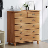 Chest of Drawer ASKIM Brown 91 x 40 x 95.5 cm Solid Pine Wood 4105418