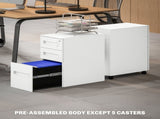 Three-Drawer Steel Filing Cabinet - White T3398P342352