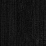 3103957 Bed Frame without Mattress Black Solid Wood 200x200 cm