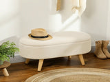 Teddy Fleece Storage Ottoman - Cream White T3398P344256