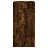 Side Cabinet with Glass Doors Smoked Oak 68x37x75.5 cm 836424