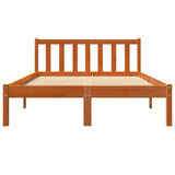 Bed Frame without Mattress Wax Brown 120x200 cm Solid Wood Pine 844808