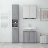 3 Piece Bathroom Cabinet Set Grey Sonoma Engineered Wood 3115882