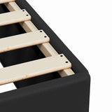Bed Frame without Mattress Black Full Faux Leather 3284579