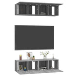 Wall TV Cabinets 4 pcs Grey Sonoma 60x30x30 cm Engineered Wood 3120204