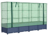 Raised Bed with Greenhouse Cover Rattan Look 160x40x138 cm 4015830