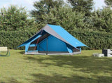 Family Tent with Roof Blue and Grey 220 x 220 x 184 cm 4100674