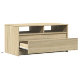 Coffee Table with LED Lights Sonoma Oak Engineered Wood 851993