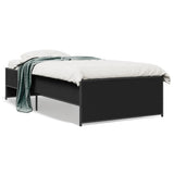 Bed Frame without Mattress Black 75x190 cm Small Single 845251