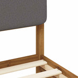 Bed Frame with Upholstered Headboard Natural and Light Grey 904371