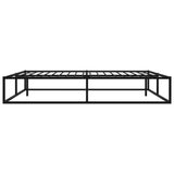 Bed Frame without Mattress Black Metal 160x200 cm 324789