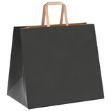 Paper Bags 250 pcs with Handles Black 32x22x28 cm 4101876