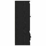 Highboard with Drawer 3 pcs Black Oak Engineered Wood 3402673