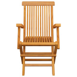 Folding Garden Chairs 6 pcs Solid Teak Wood 3065529