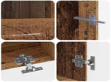 5 Piece LED TV Cabinet Old Wood Engineered Wood 3417011