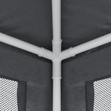 Party Tent with 6 Mesh Sidewalls Anthracite 3x6 m HDPE 319239