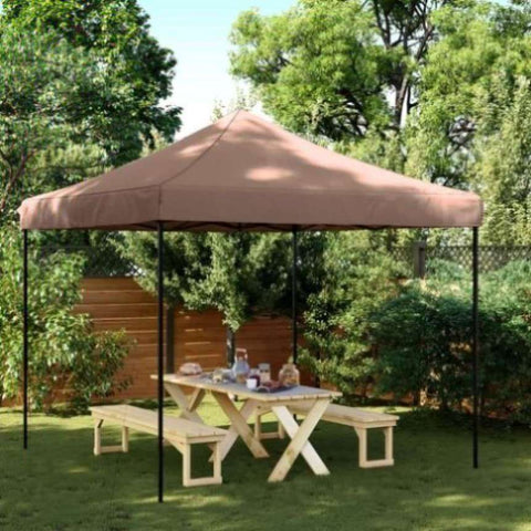 ZNTS Foldable Party Tent Pop-Up Brown 292x292x315 cm 4004918