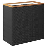 Planter Black 80x40x80 cm Poly Rattan 319417