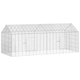 Rabbit Cage Silver 200 x 78 x 78 cm Galvanised Steel 42019233