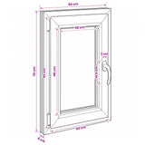 Basement Window Internal Colour White RISOR 60 x 70 cm 42047949