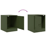 ZNTS Bedside Cabinets 2 pcs Olive Green 34.5x39x44 cm Steel 841616