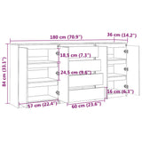 Side Cabinets 3 pcs Solid Pinewood 3094812