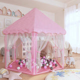 Princess Play Tent with 250 Balls Pink 133x140 cm 3107714