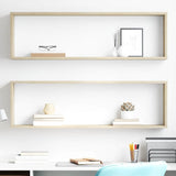 Wall Cube Shelf 2 pcs Sonoma Oak 100x15x30 cm Engineered Wood 807088