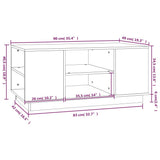 Coffee Table Black 90x49x40.5 cm Solid Wood Pine 814403