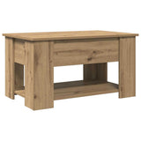 Coffee Table Artisan Oak 79x49x41 cm Engineered Wood 856929