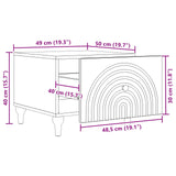 Coffee Table Old Wood 49 x 50 x 40 cm Engineered Wood 894283