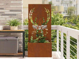 Garden Privacy Screen Rusty 50 x 150 cm Weathering Steel 876489