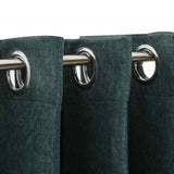 ZNTS Linen-Look Blackout Curtains with Grommets 2pcs Green 140x175cm 321184