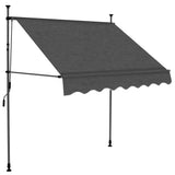 ZNTS Manual Retractable Awning with LED 100 cm Anthracite 145862