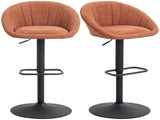 Set of Two Relaxed Tub Bar Stools - Orange T3398P423882