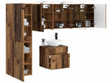 Bathroom Cabinet Set 5 pcs Old Wood Engineered Wood 3407349