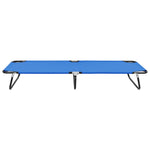 Folding Sun Lounger Blue Steel 47754