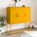 Highboard Mustard Yellow 100.5x39x107 cm Steel 846539
