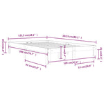 Bed Frame without Mattress Solid Wood Pine 120x200cm 810360