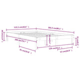 Bed Frame without Mattress Solid Wood Pine 120x200cm 810360