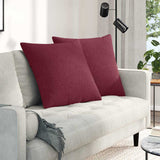 Sofa Pillows 2 pcs Wine Red 80 x 80 cm Fabric 42014043