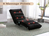 GOMYWAY Fabric Relaxation Chaise Lounge Chair, Full Body Support Fixed Recliner Sofa with Gentle W2678P389546