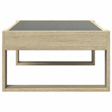 Coffee Table with Infinity LED Sonoma Oak 90x53x30 cm 847639