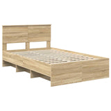 Bed Frame Sonoma Oak 120 x 200 cm Engineered Wood 3408874